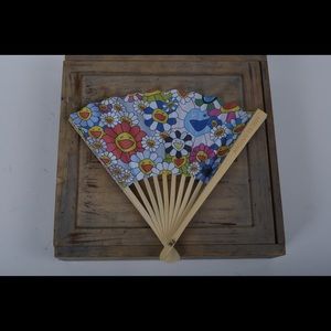 murakami flowers paper Fan